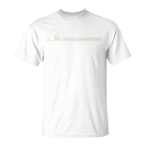 Canoeing Minimal River Lake Canoe Comfort Colors Adult Sweatshirt T-Shirt - Paddle Life