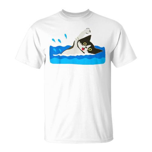 Cat Swimming Pool T-Shirt - SwimGear Co