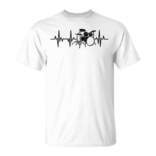 Drum Kit Pulse Line Rock Artist Drum Set Sweatshirt T-Shirt - Downbeat Supply