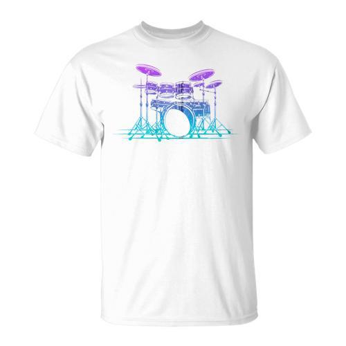 Drum Kit Set Drummer Zip T-Shirt - Downbeat Supply