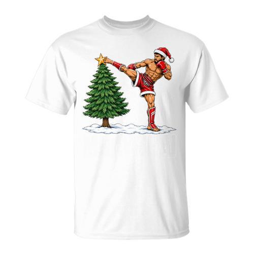 Festive Muay Thai Santa Christmas T-Shirt - Nak Muay Co.