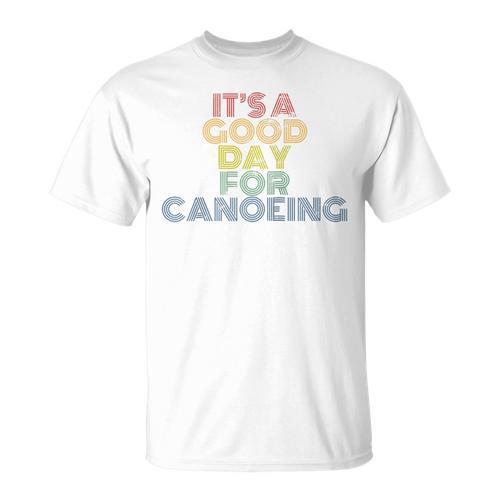 It's A Good Day For Canoeing Retro 70s Vintage Distressed Raglan Baseball Tee T-Shirt - Paddle Life