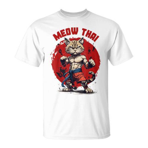 Meow Thai Funny Muay Thai And Cats Lover T-Shirt - Nak Muay Co.