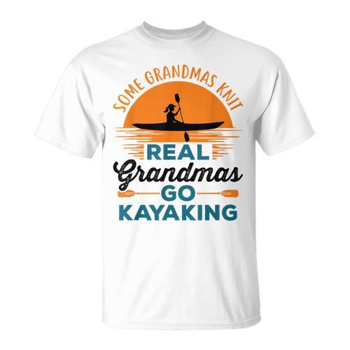 Real Grandmas Go Kayaking Yak Kayak Women Canoe Kayaker T-Shirt - Paddle Life