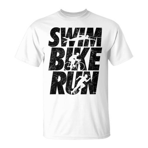 Swimming Cycling Running Triathlon Running Swimming T-Shirt - SwimGear Co