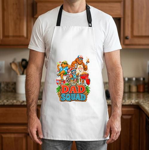 BBQ Dad Squad Camping Grill Humor Graphic Apron - BBQ Dad Merch