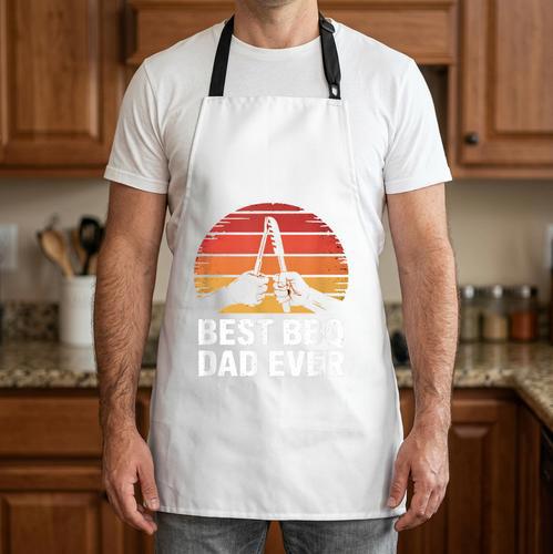 Best BBQ Dad Ever Fathers Day Grill Master Apron - BBQ Dad Merch