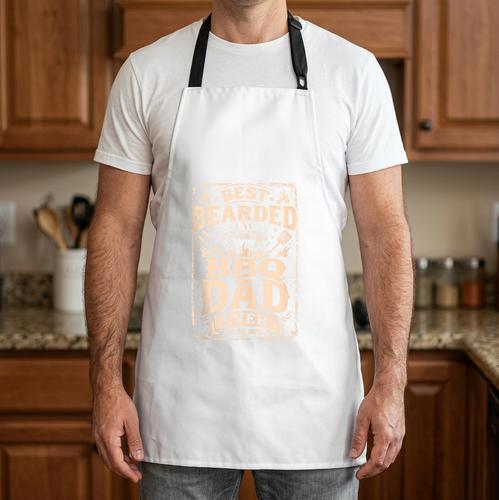 Best Bearded BBQ Dad Ever Meat Smoking Barbecue Grilling Apron - BBQ Dad Merch