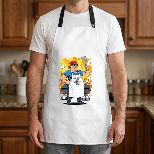 You Can’t Have Too Many Grills BBQ Dad Trophy Pose Apron - BBQ Dad Merch
