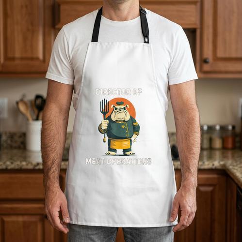 Director Of Meat Operations BBQ Dad Grilling Apron - BBQ Dad Merch