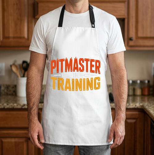 Father Son Pitmaster Vintage Badge BBQ Dad Family Smoking Apron - BBQ Dad Merch