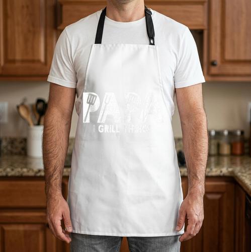Grill Papa BBQ Dad Chef Grilling Vintage Father's Day Sleeveless Apron - BBQ Dad Merch