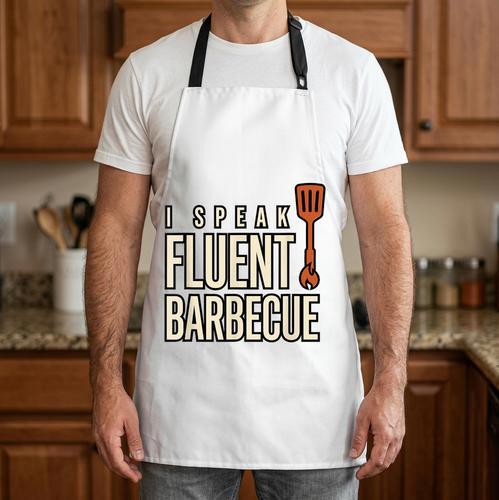 I Speak Fluent Barbecue BBQ Dad Grilling Quote Saying Apron - BBQ Dad Merch