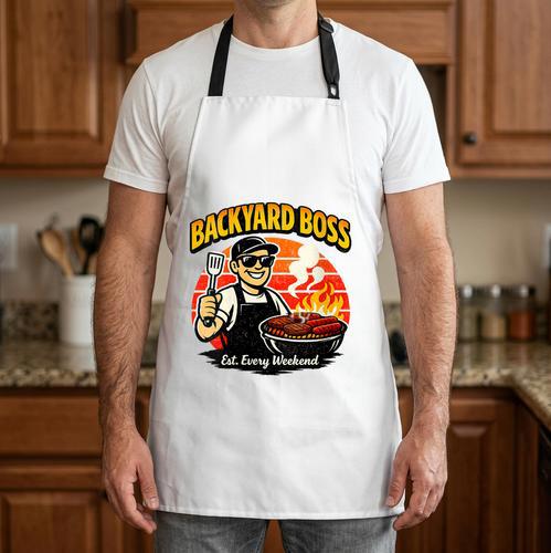 Women's Backyard Boss BBQ Dad Grill Master Barbeque Apron - BBQ Dad Merch