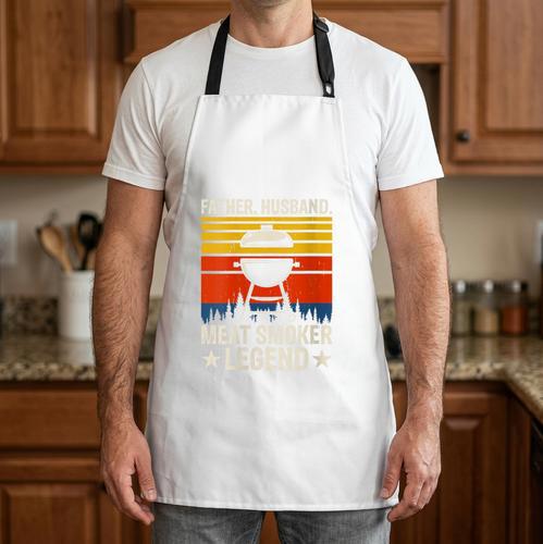 Women's Father Husband Meat Smoker Legend BBQ Dad Apron - BBQ Dad Merch