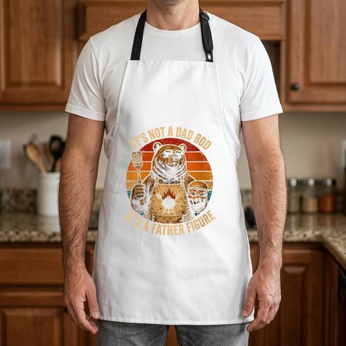 Women's It's NOT A DAD BOD It's A Father Figure BBQ Dad Apron - BBQ Dad Merch