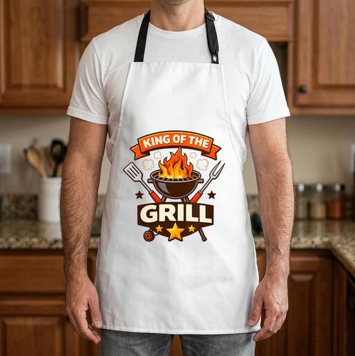 Women's King Of The Grill BBQ Dad Grilling Master Barbecue Apron - BBQ Dad Merch
