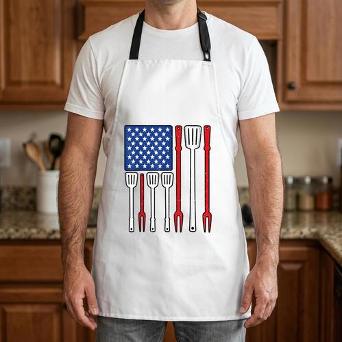 4th July BBQ Dad Joke American Flag BBQ Grill Dad Apron - BBQ Dad Merch