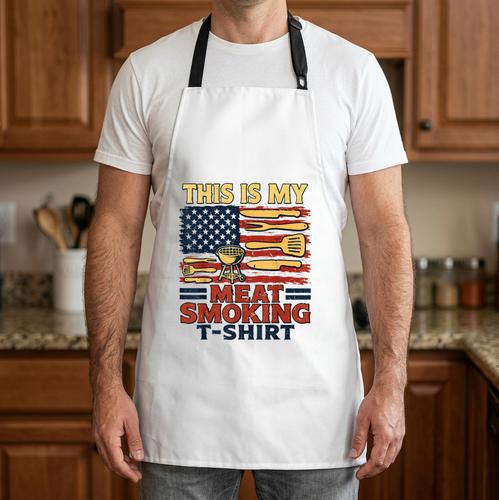 4th July BBQ Dad Joke This My Meat Smoking Shirt Grill Apron - BBQ Dad Merch