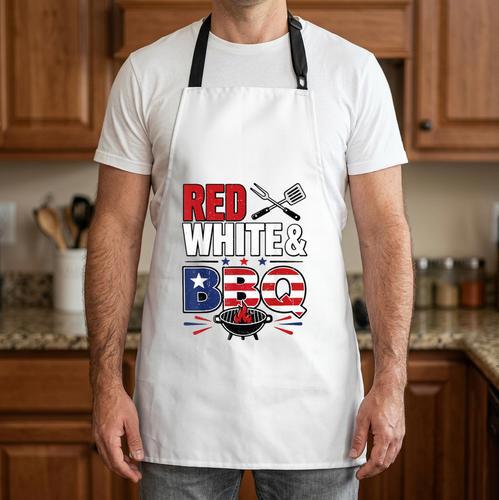 4th July BBQ Dad Joke Red BBQ Grilling Dad Apron - BBQ Dad Merch