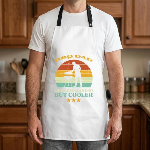 BBQ Dad Cooler Retro Barbecue Grill Fathers Day Daddy Papa Performance Apron - BBQ Dad Merch