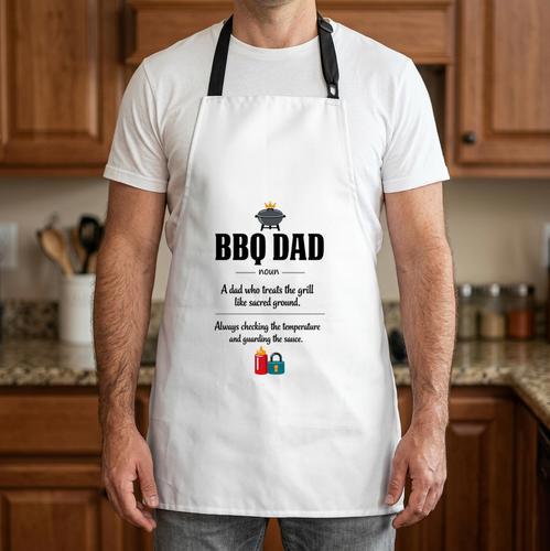 BBQ Dad Definition Fathers Day Men Premium Tri-Blend Apron - BBQ Dad Merch