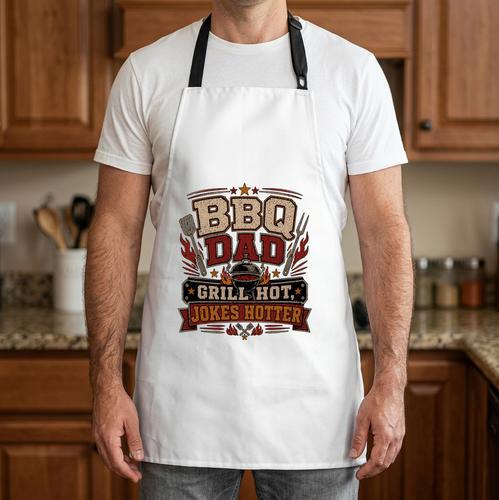 BBQ Dad Grill Hot Jokes Husband Birthday Fathers Day Performance Apron - BBQ Dad Merch
