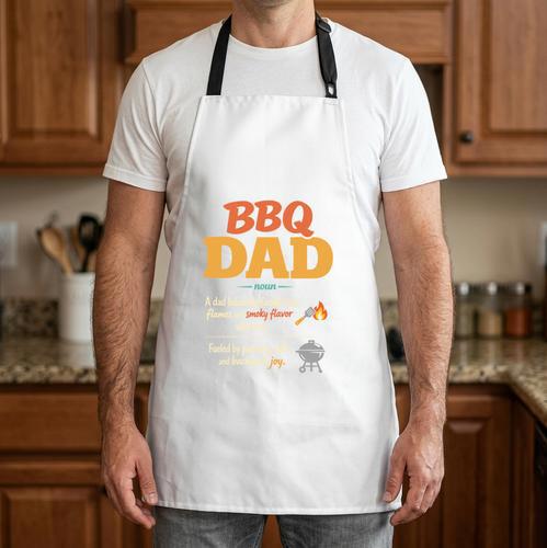 BBQ Dad Grilling Father Definition Backyard Barbecue Lover Performance Apron - BBQ Dad Merch