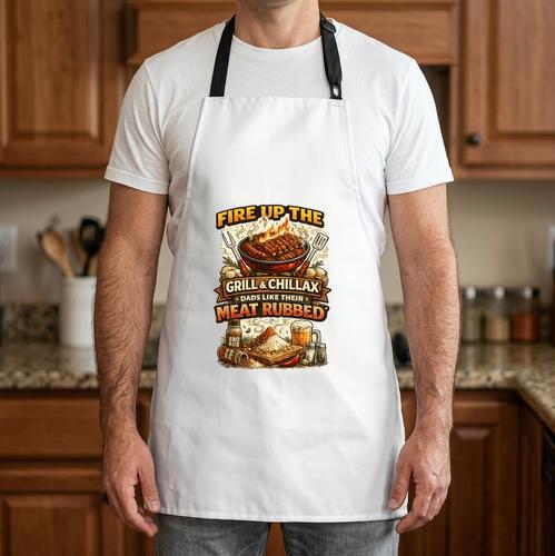 BBQ Dad Meat Rubbed Smoker Grilling Quote Fathers Day Comfort Colors Crop Top Apron - BBQ Dad Merch