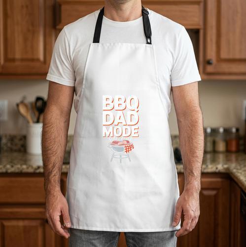 BBQ DAD Mode Barbecue Grill Father Premium Tri-Blend Apron - BBQ Dad Merch