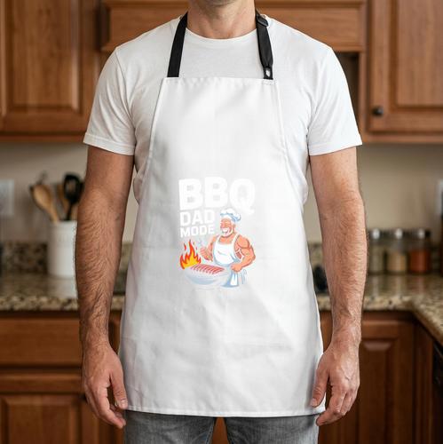 BBQ DAD Mode Fathers Day Comfort Colors Crop Top Apron - BBQ Dad Merch