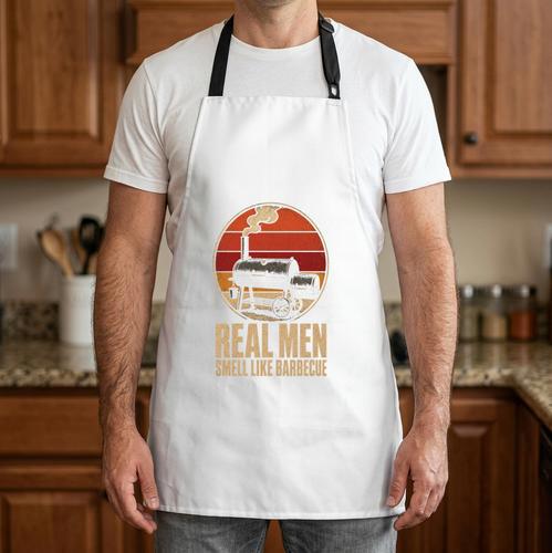 BBQ Dad Real Men Smell Like Barbecue Apron - BBQ Dad Merch