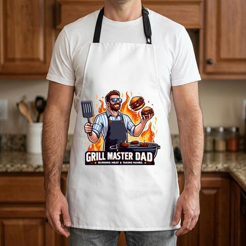 BBQ Dad Tee Grill Is Hot My Opinions Present Apparel Comfort Colors Crop Top Apron - BBQ Dad Merch
