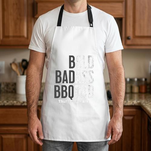 Bold Badass BBQ Dad Gag Fathers Day Husband Birthday Comfort Colors Crop Top Apron - BBQ Dad Merch
