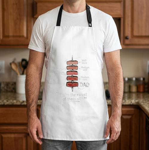 Cool BBQ Dad Steak Grill Humor You'Re The Rarest Of Them All Premium Tri-Blend Apron - BBQ Dad Merch