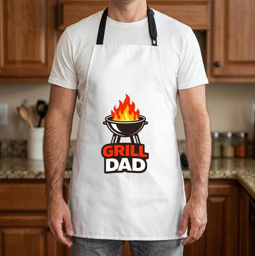 Grill Dad BBQ Dad Barbecue Grilling Father Premium Tri-Blend Apron - BBQ Dad Merch