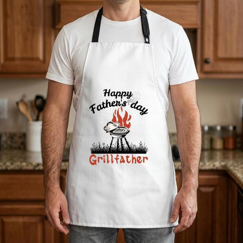 Happy Father's Day Grillfather BBQ Dad Barbecue Comfort Colors Crop Top Apron - BBQ Dad Merch