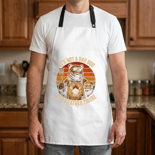 It's NOT A DAD BOD It's A Father Figure BBQ Dad Apron - BBQ Dad Merch