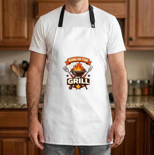 King Of The Grill BBQ Dad Grilling Master Barbecue Apron - BBQ Dad Merch
