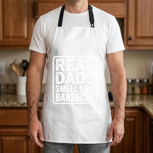 Real Dads Smell Like Barbecue BBQ Dad Humor Comfort Colors Crop Top Apron - BBQ Dad Merch