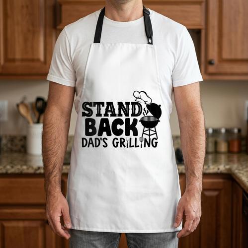 Women's Stand Back Dad’s Grilling – BBQ Dad Humor Barbecue Apron - BBQ Dad Merch