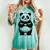 I Love Pandas 面白い、パンダが大好き レディースオーバーサイズコンフォートTシャツ Chalky Mint