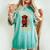 オンバック 8月57日 誕生日 男性 女性 1969年 テディベア レディースオーバーサイズコンフォートTシャツ Chalky Mint