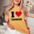 I Love Tomomi レディースオーバーサイズコンフォートTシャツ Mustard