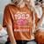 44歳 1982年8月 花柄 44歳 誕生日 男性 女性 レディースオーバーサイズコンフォートTシャツ Yam