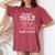44歳 1982年8月 花柄 44歳 誕生日 男性 女性 レディースオーバーサイズコンフォートTシャツ Crimson