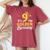 It's My 9Th Golden Birthday Happy 9歳から男の子、女の子へ レディースオーバーサイズコンフォートTシャツ Crimson It's My 9Th Golden Birthday Happy 9歳から男の子、女の子へ レディースオーバーサイズコンフォートTシャツ Crimson