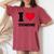 I Love Tomomi レディースオーバーサイズコンフォートTシャツ Crimson