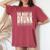 You Might Be Drunk 面白いタイポグラフィ アンティーク調引用 レディースオーバーサイズコンフォートTシャツ Crimson