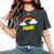 Present Cute arcastic Retrointage Rainbow レディースオーバーサイズコンフォートTシャツ Pepper Present Cute arcastic Retrointage Rainbow レディースオーバーサイズコンフォートTシャツ Pepper